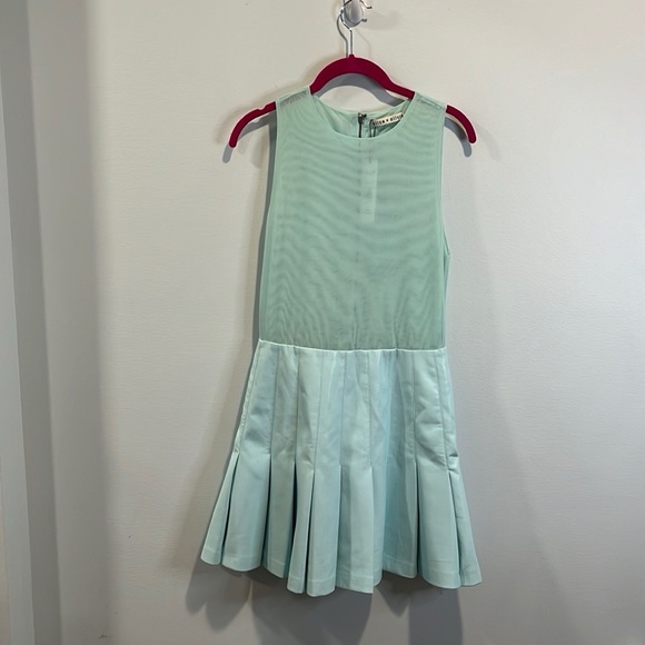 Alice + Olivia “Chara” vegan leather pleated dress in julep 4 NWT - Picture 3 of 5